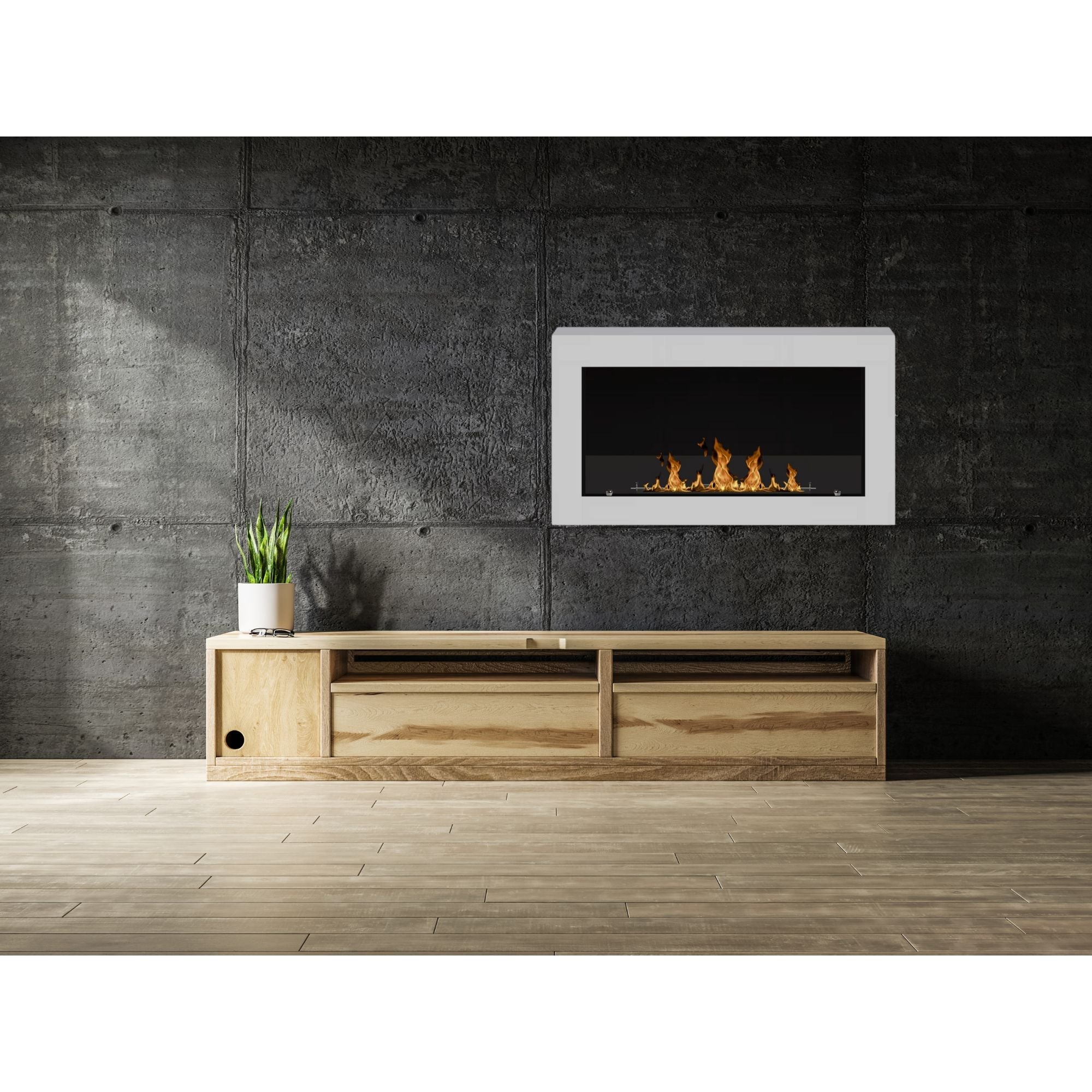 Salana Wit Bio Ethanol Wandhaard 80 cm – afbeelding 3