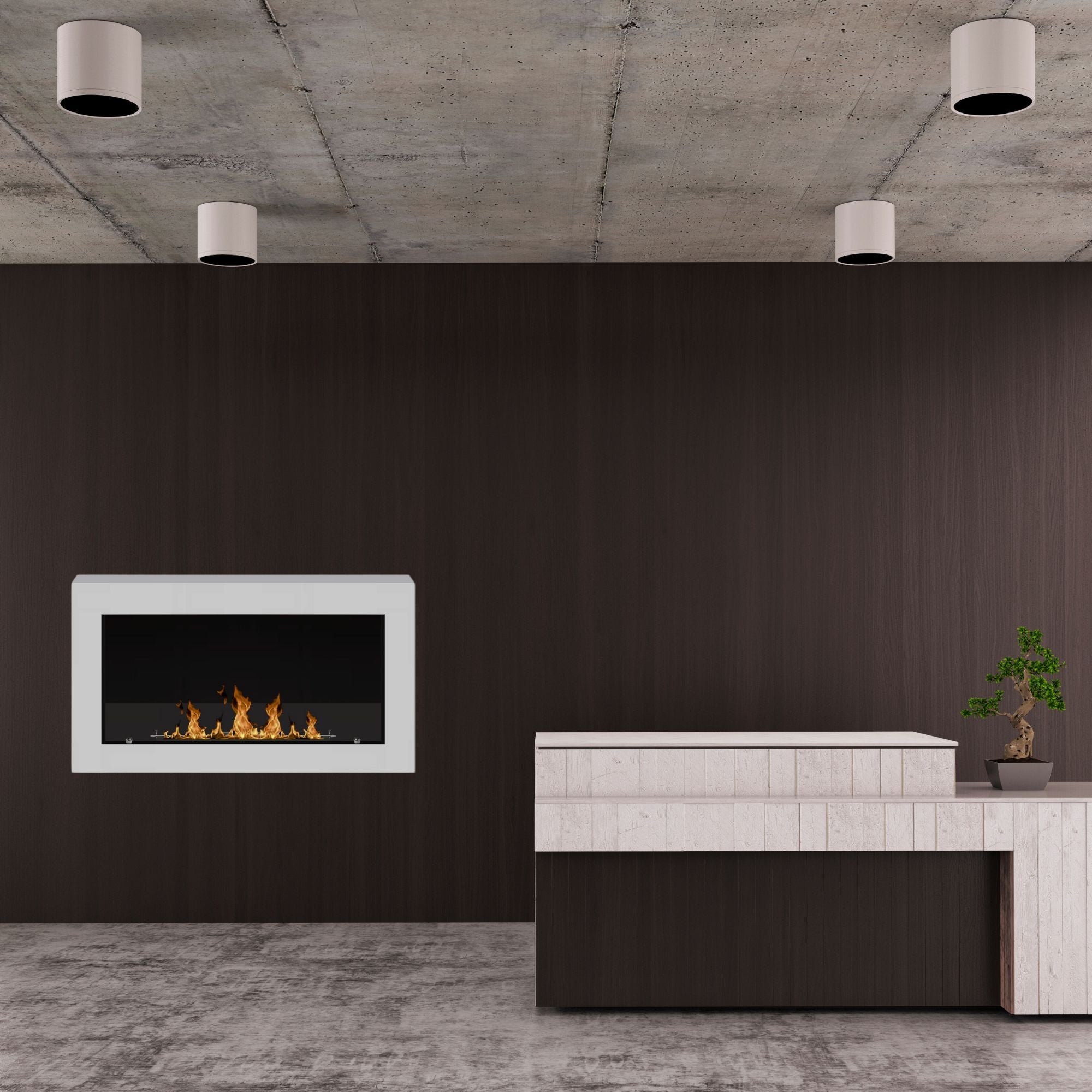 Salana Wit Bio Ethanol Wandhaard 80 cm – afbeelding 4