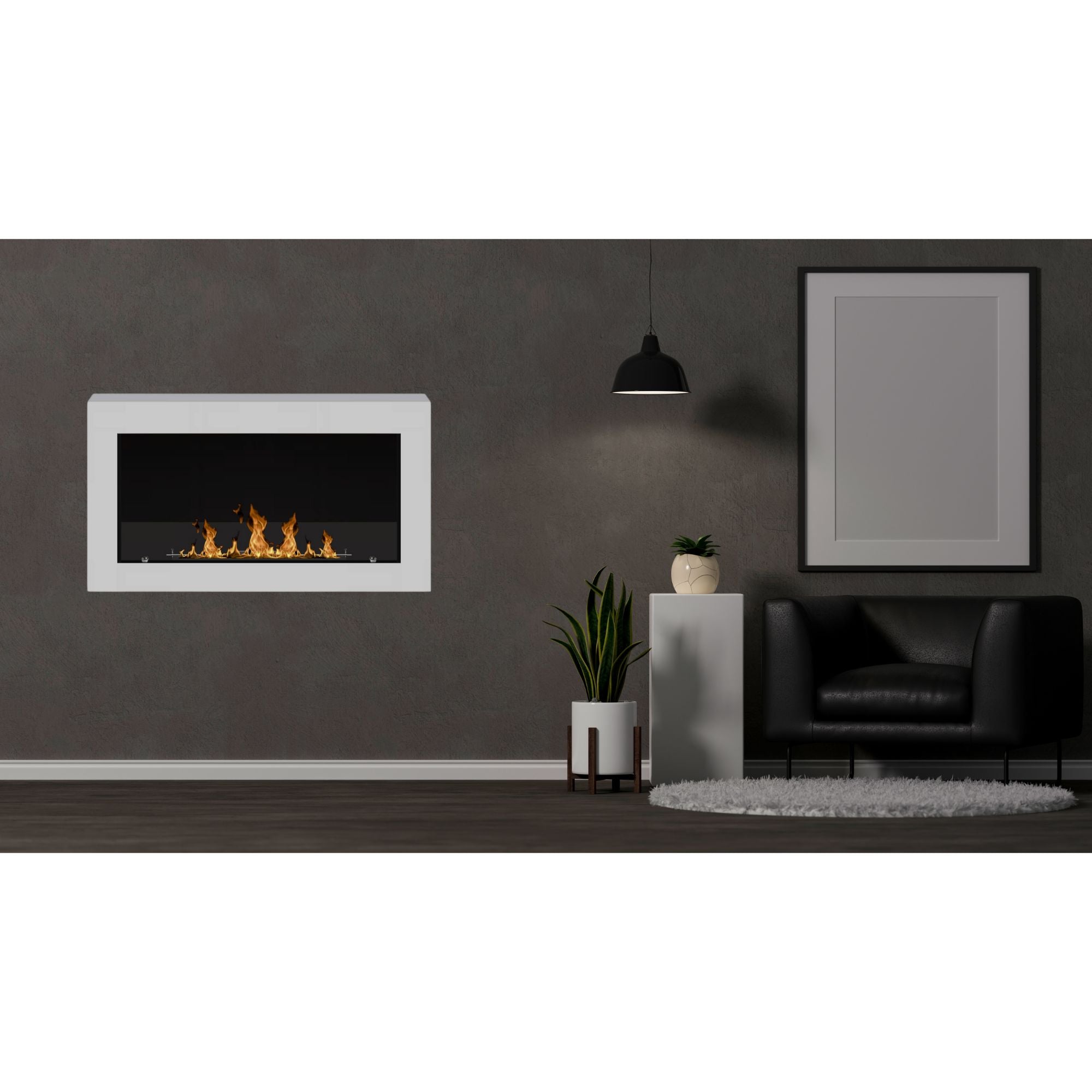 Salana Wit Bio Ethanol Wandhaard 80 cm – afbeelding 2