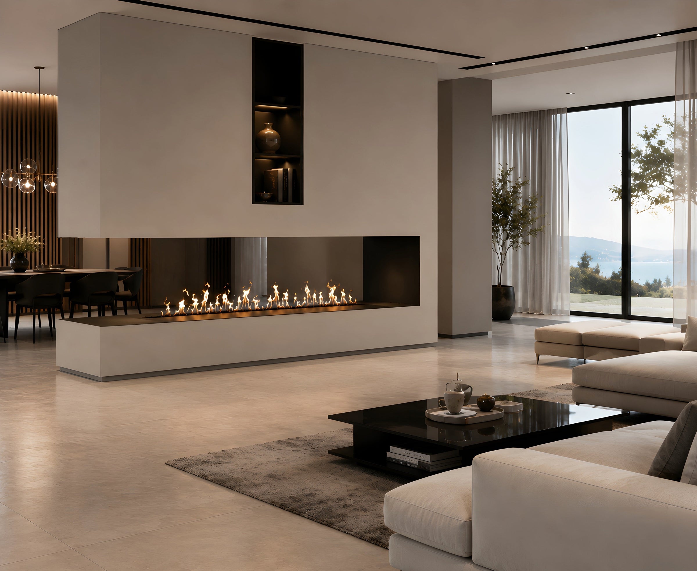 Solo Line Inbouwbrander 200 cm