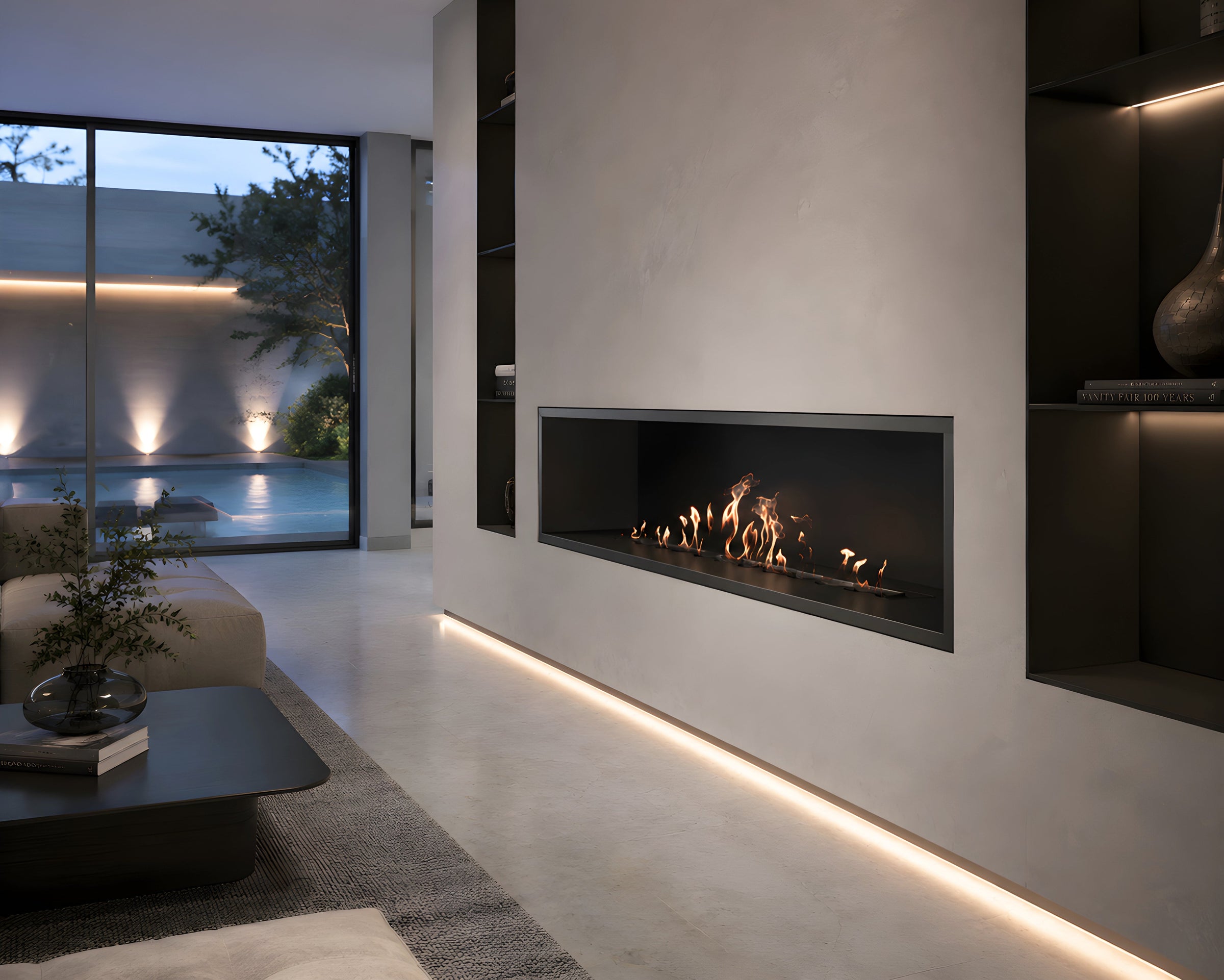 Solo Wave Inbouwbrander 120 cm