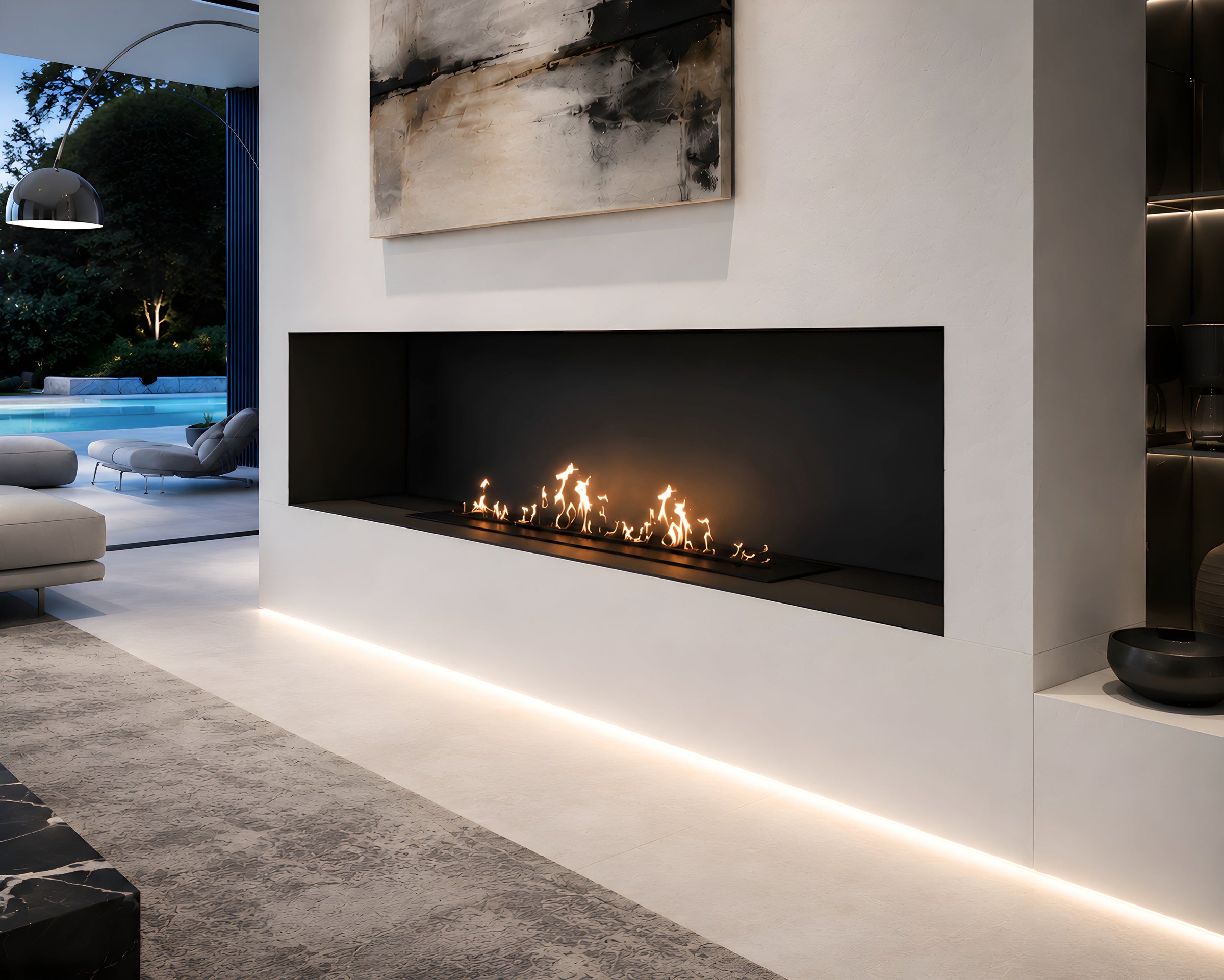 Solo Wave Inbouwbrander 140 cm