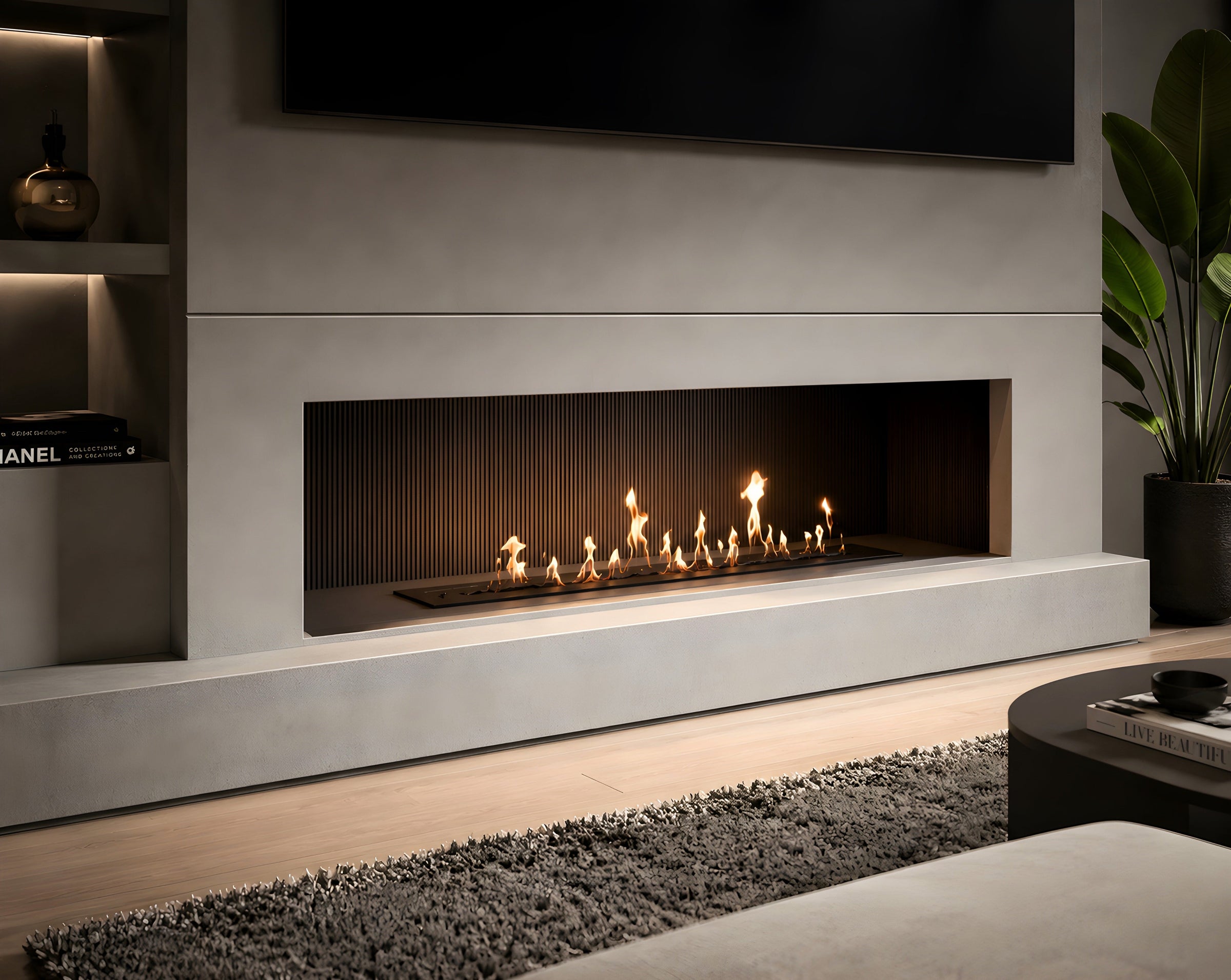 Solo Wave Inbouwbrander RVS 100 cm