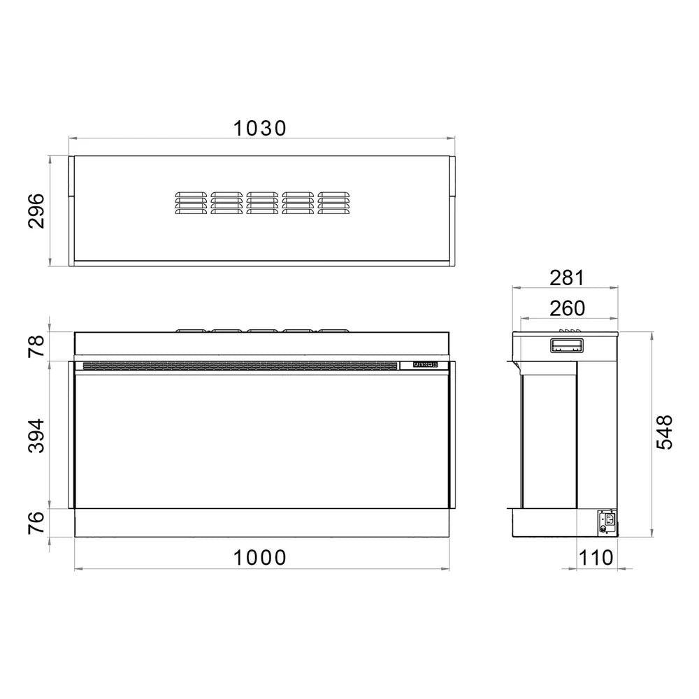 Trimline Solus Elektrische Inbouwhaard Front 100 cm – afbeelding 11