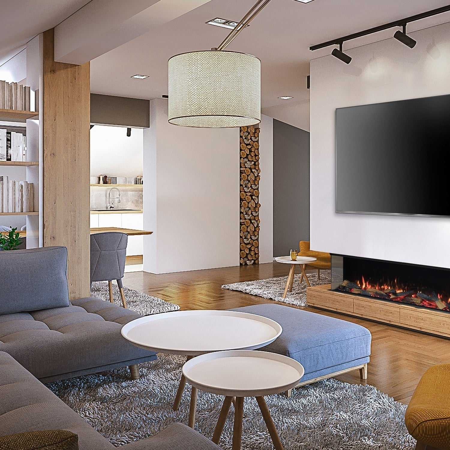Trimline Solus Elektrische Inbouw Hoekhaard links 220 cm