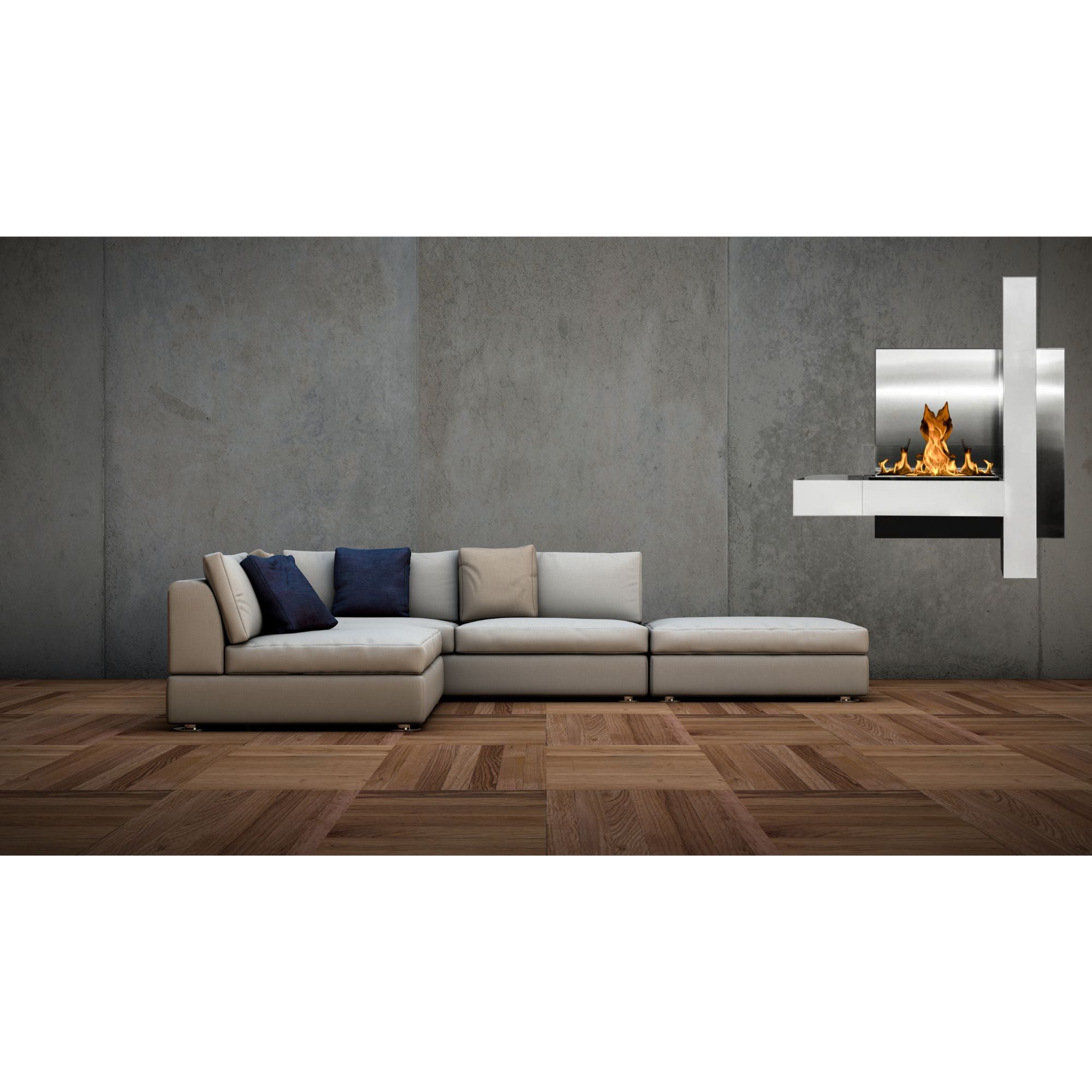 Vachi Wit Bio Ethanol Wandhaard H90 cm – afbeelding 4