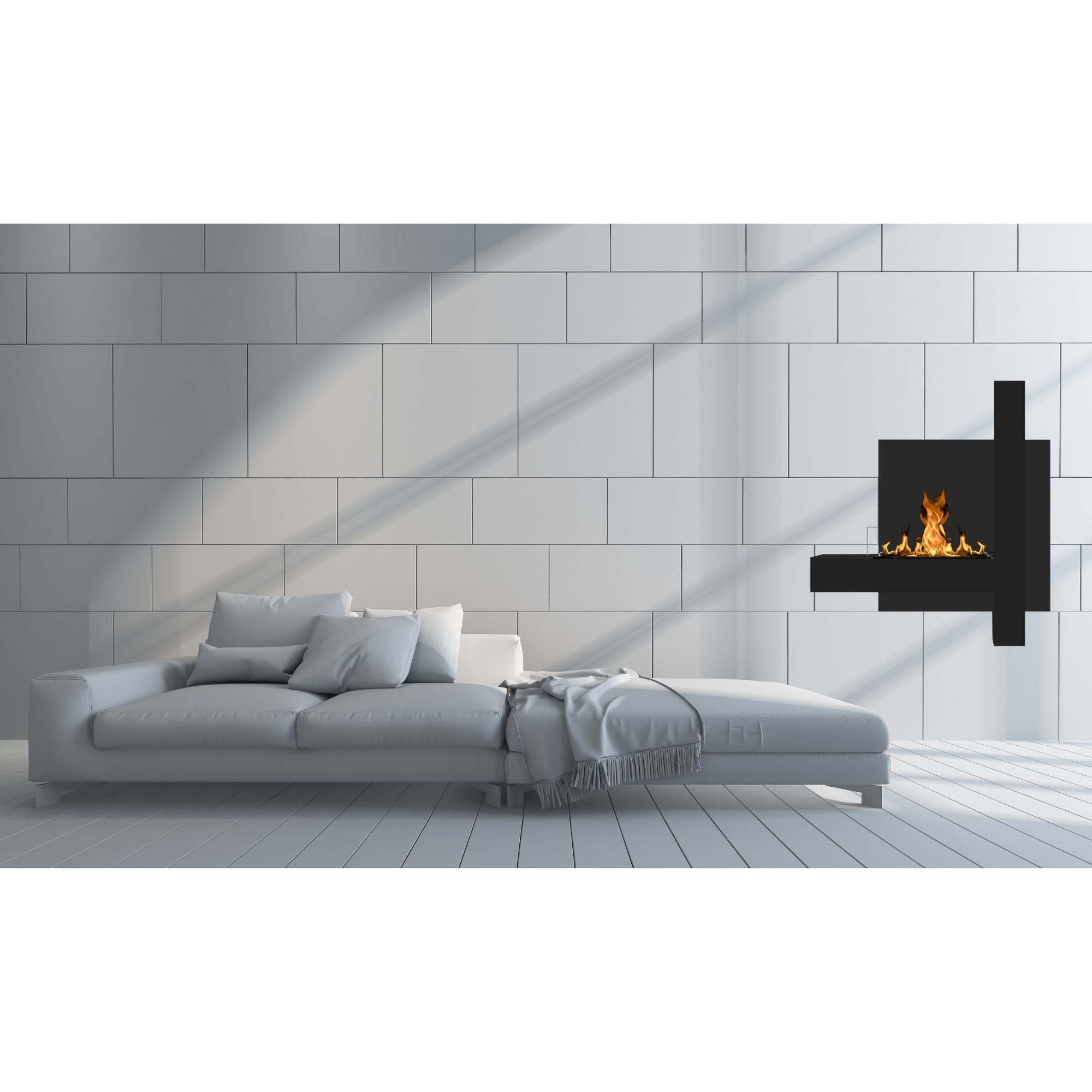Vachi Zwart Bio Ethanol Wandhaard H90 cm – afbeelding 3