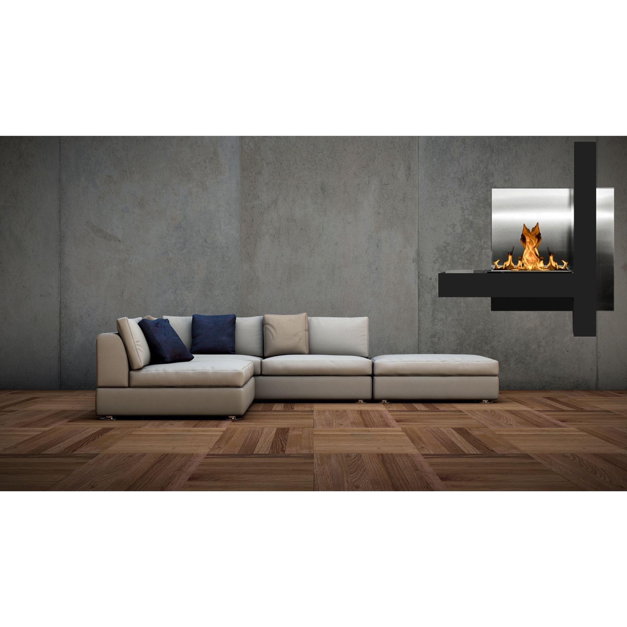 Vachi Zwart Bio Ethanol Wandhaard H90 cm – afbeelding 4