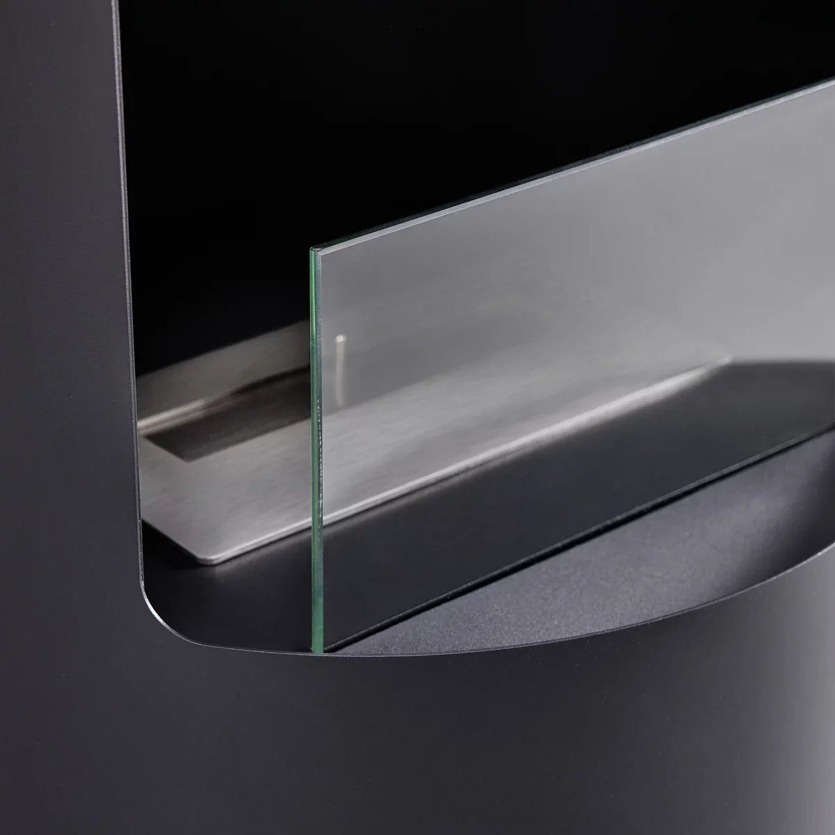 Vale Zwart Bio Ethanol Vrijstaand Kachel H80 CM