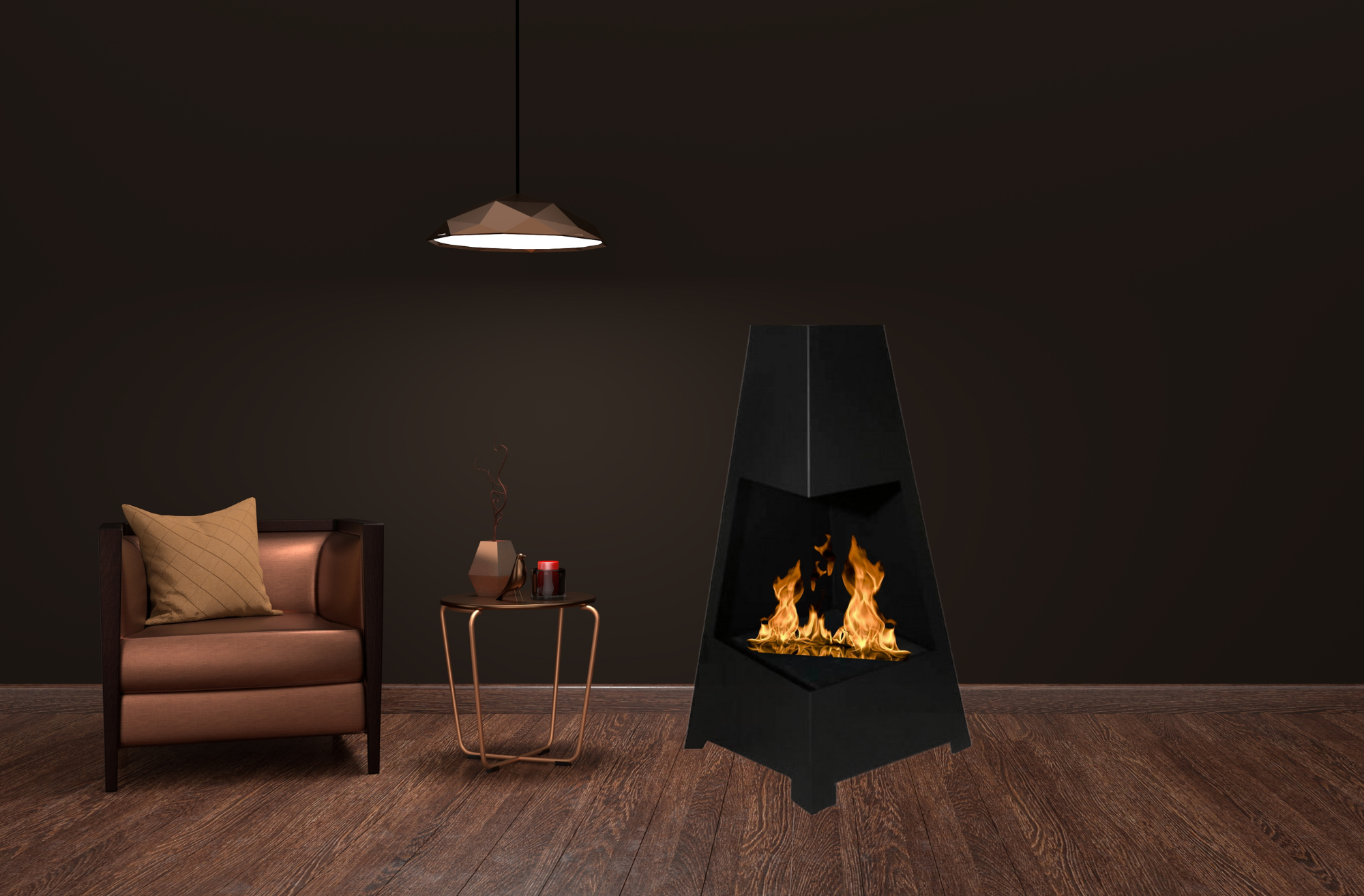 Vioro Bio Ethanol Vrijstaand Haard H100 cm – afbeelding 4