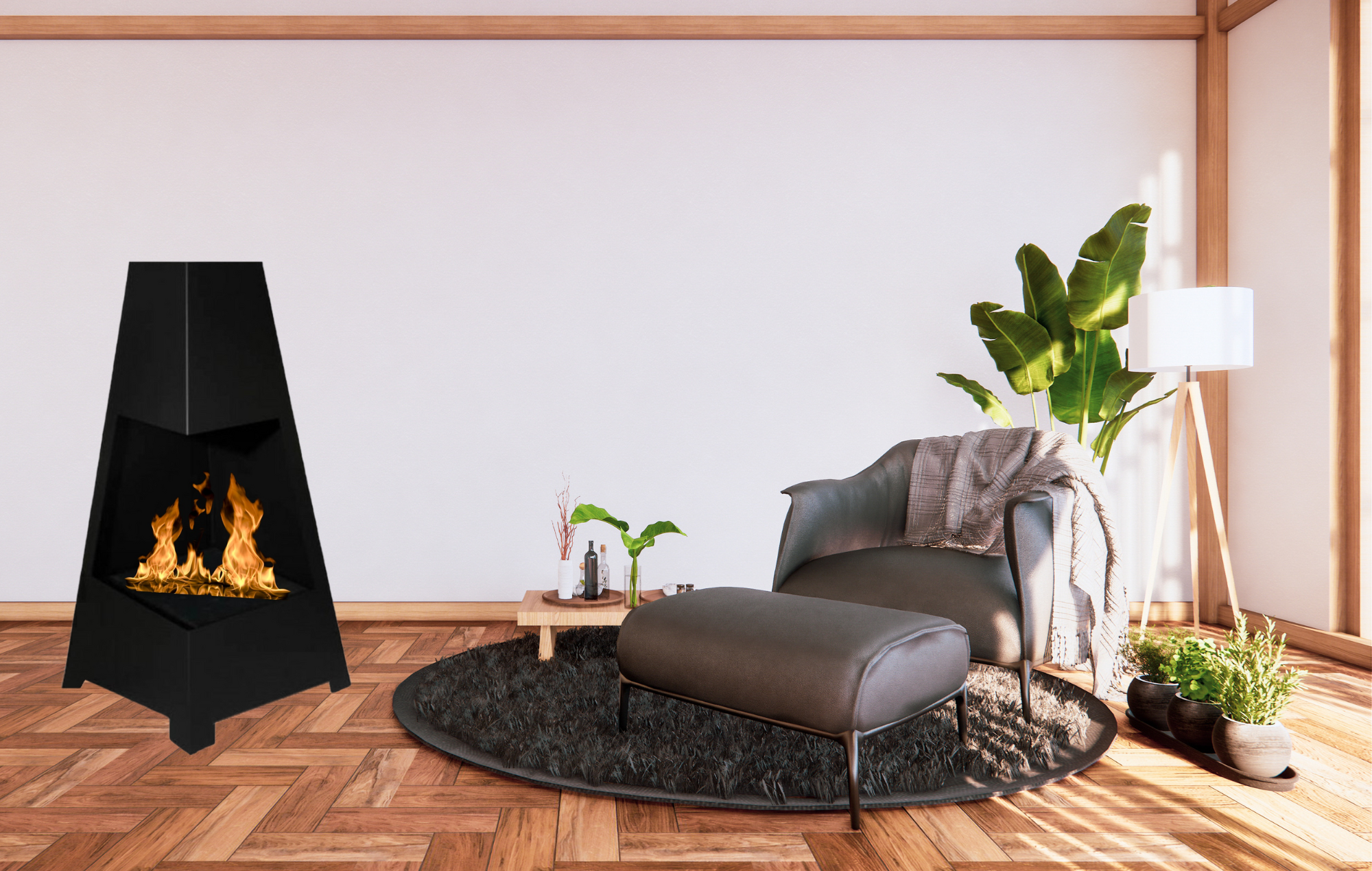 Vioro Bio Ethanol Vrijstaand Haard H100 cm – afbeelding 3