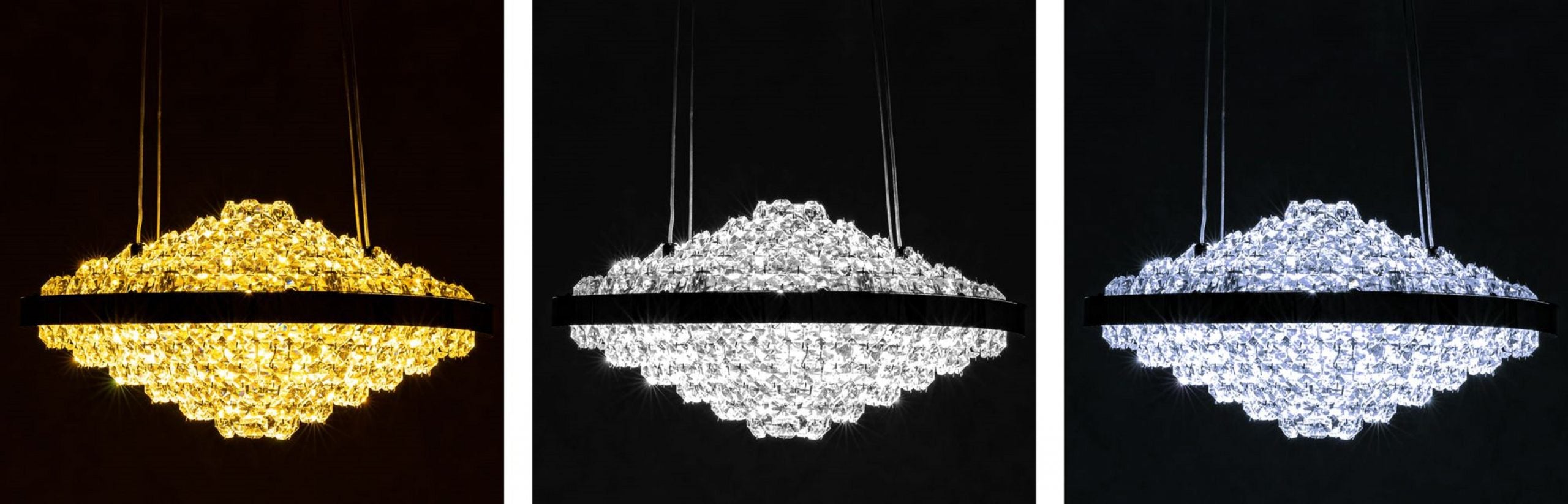 She Kristallen LED Hanglamp – Kroonluchter Met Afstandsbediening