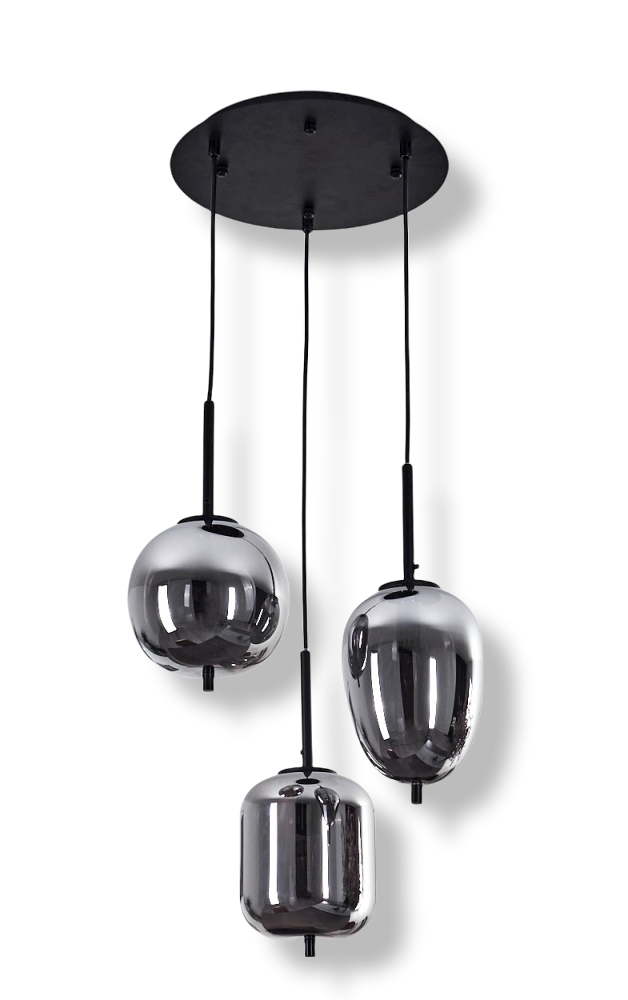 Verania Hanglamp Zwart, 3-lichts